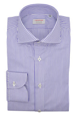 Striped Popeline Shirt Purple