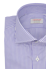 Striped Popeline Shirt Purple