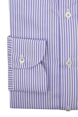 Striped Popeline Shirt Purple