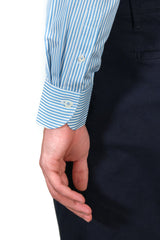 Striped Popeline Shirt Green