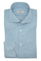 Striped Popeline Shirt Green