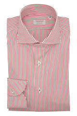 Camicia Righe Popeline Rossa