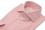 Camicia Righe Popeline Rossa