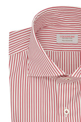 Camicia Righe Popeline Rossa