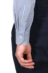 Camicia Righe Popeline Blue