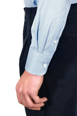 Camicia Tinta Unita Oxford Celeste