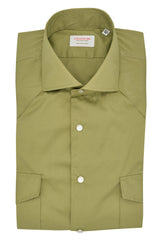 Green Tex Model Shirt - Italian Cotton - Handmade in Italy
