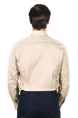 Beige Tex Model Shirt - Italian Cotton - Handmade in Italy