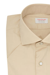 Beige Tex Model Shirt - Italian Cotton - Handmade in Italy