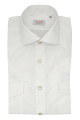 White Tex Model Shirt - Italian Cotton - Handmade in Italy