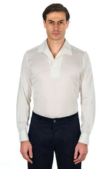 One Piece White Jersey Silk Polo Shirt