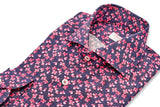 Coral Flowers Shirt - Italian Linen  - Handmade in Italy - Outlet