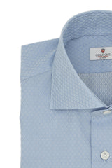 Dobby Shirt Azure Rhombs