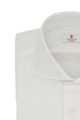 Camicia Dobby Rombi Bianca