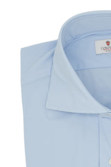 Camicia no stiro tessuto tecnico azzurra