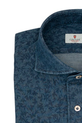 Damask Blue Denim Shirt