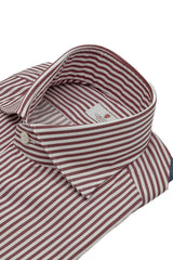 Striped Twill Shirt Red