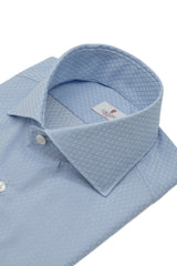 Dobby Shirt Azure Rhombs