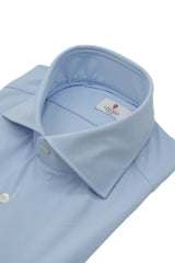 Camicia no stiro tessuto tecnico azzurra