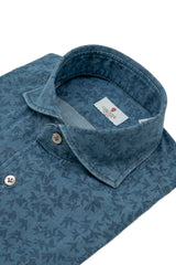 Damask Light Blue Denim Shirt