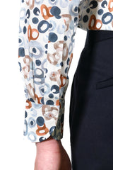 Parots Blu Black - Italian Cotton - Handmade in Italy