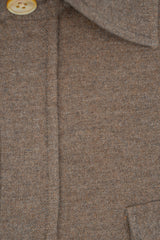 Camicia Safari Over in Flanella Marrone