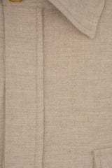 Camicia Safari Over in Flanella Beige