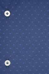 Camicia Dobby a Pois Blu