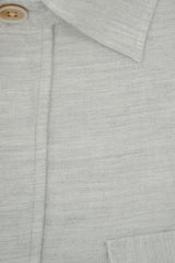 Camicia Over in Flanella Grigio Melange