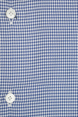 Easy Iron Pied-De-Poule Twill Shirt Blue