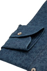 Damask Blue Denim Shirt
