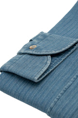Embossed Denim Light Blue Shirt