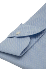 Dobby Shirt Azure Rhombs