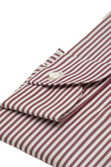 Striped Twill Shirt Red