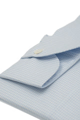 Camicia Pied-De-Poule azzurra in twill Facile Stiro