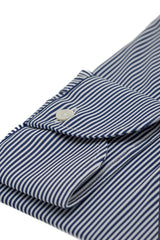 Striped Blue No Iron Techincal Fabrics Shirt