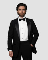 Jacquard Wing Collar Tuxedo Shirt