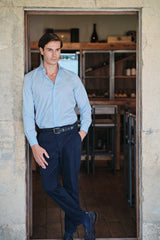 Azure Stretch Popeline Solid Shirt