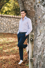 Azure Popeline Solid Shirt