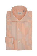 Narrow White and Salmon Line Shirt - Outlet