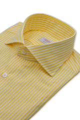 Yellow Striped Popline Shirt - Outlet