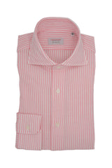Seersucker Red Striped Poplin Shirt - Outlet