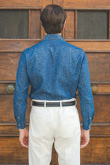 Damask Blue Denim Shirt