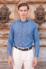 Damask Light Blue Denim Shirt