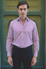 Striped Twill Shirt Red