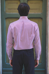 Striped Twill Shirt Red