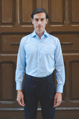 Striped Twill Shirt Azure