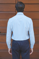 Camicia no stiro tessuto tecnico azzurra