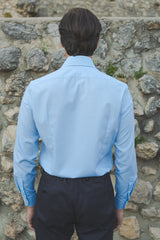 Dobby Shirt Azure Rhombs