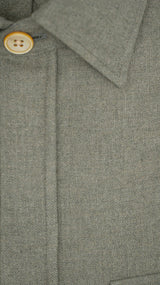 Camicia Safari Over in Flanella Verde Militare